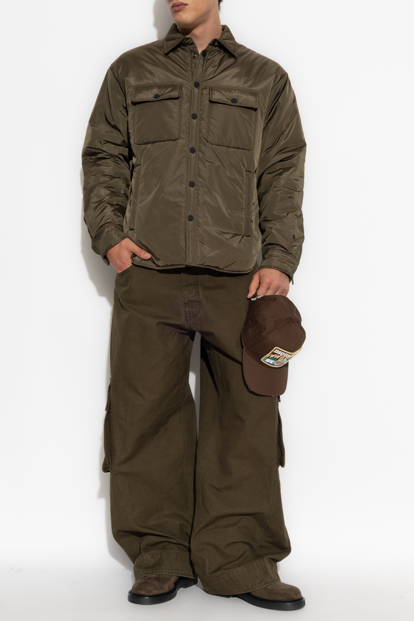 Jacket With Pockets, Men's, Green