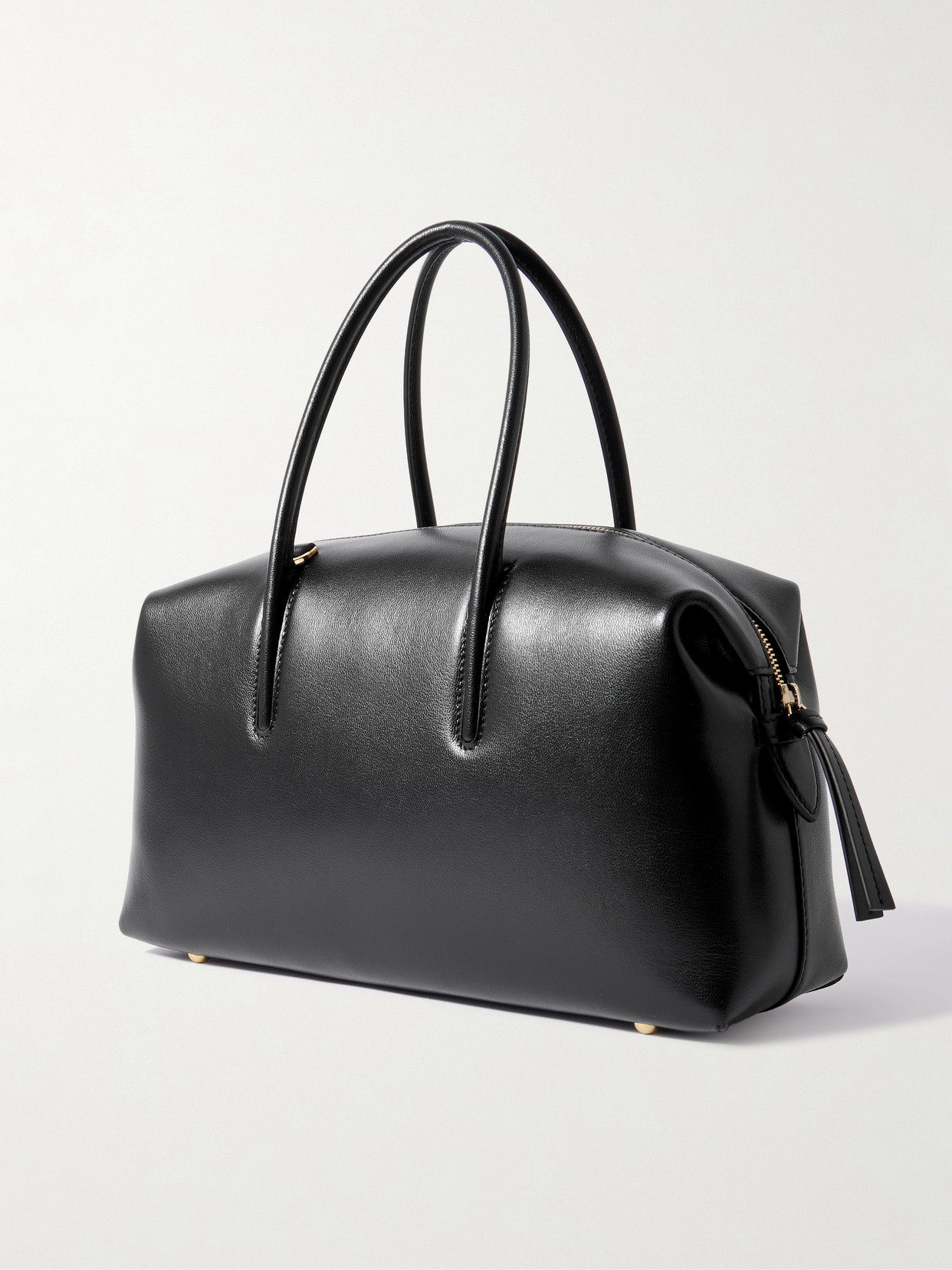 The Midi Stockholm Medium Textured-leather Tote Bag - Black