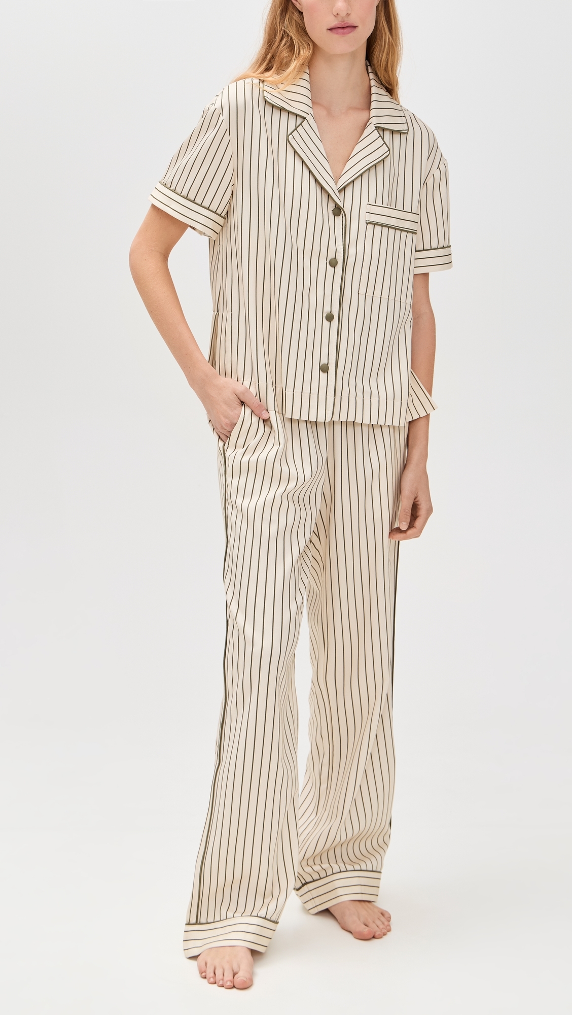 Sleep Pants Matcha Stripe