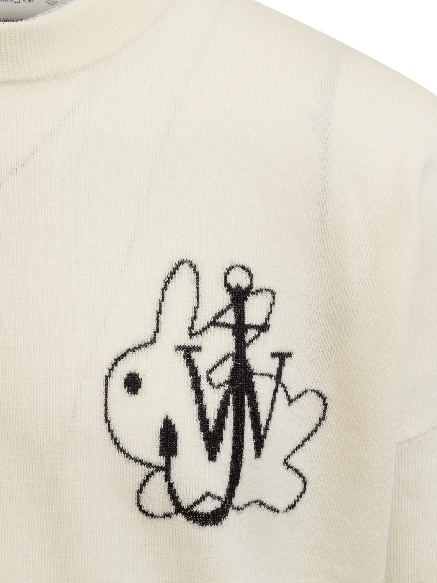 Logo-embroidered crew-neck jumper - White