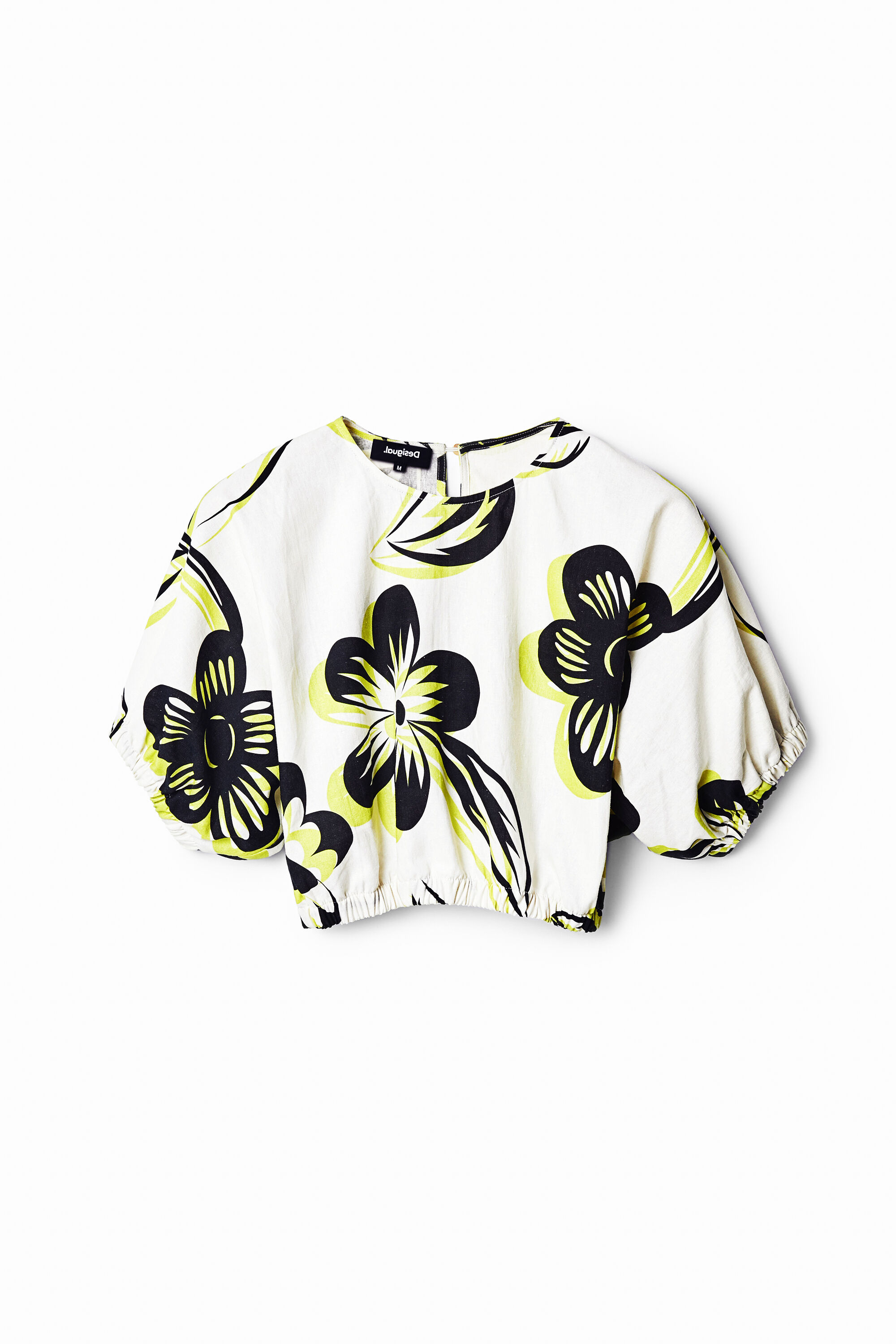 Cropped floral blouse