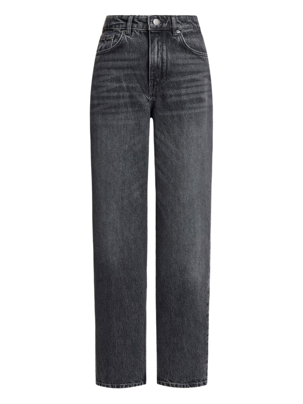 High-rise straight-leg jeans - Grey