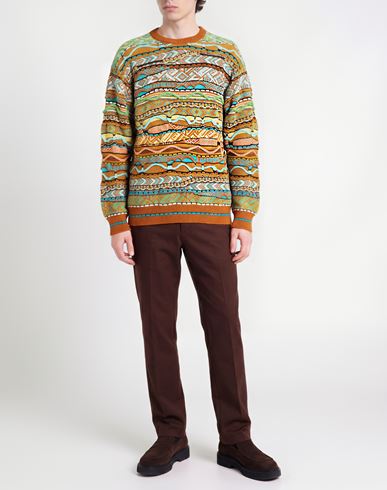 Man Sweater Camel Size 36 Polyamide, Alpaca wool, Polyacrylic, Synthetic fibers, Wool