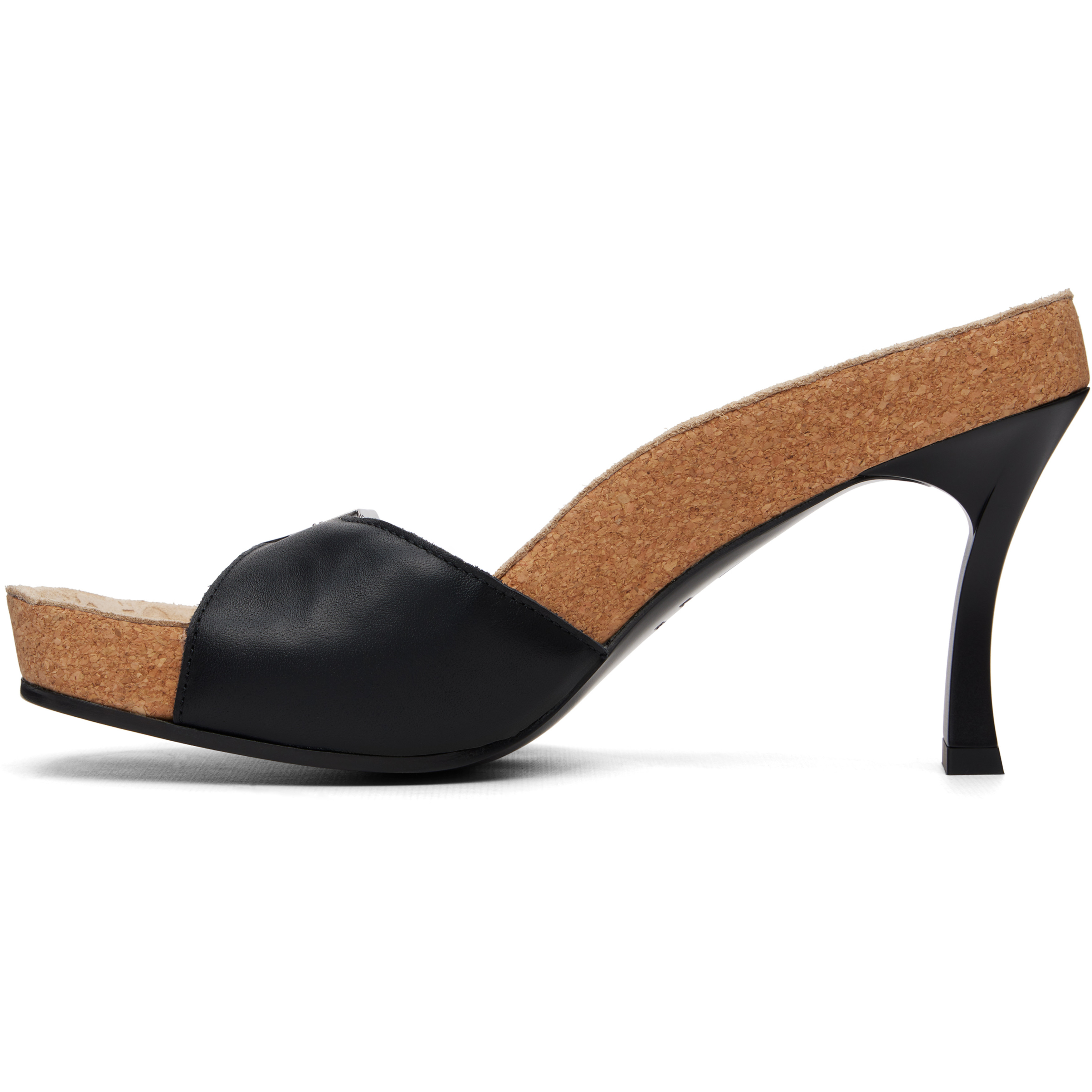 Black Scholl Edition Calfskin Heeled Sandals