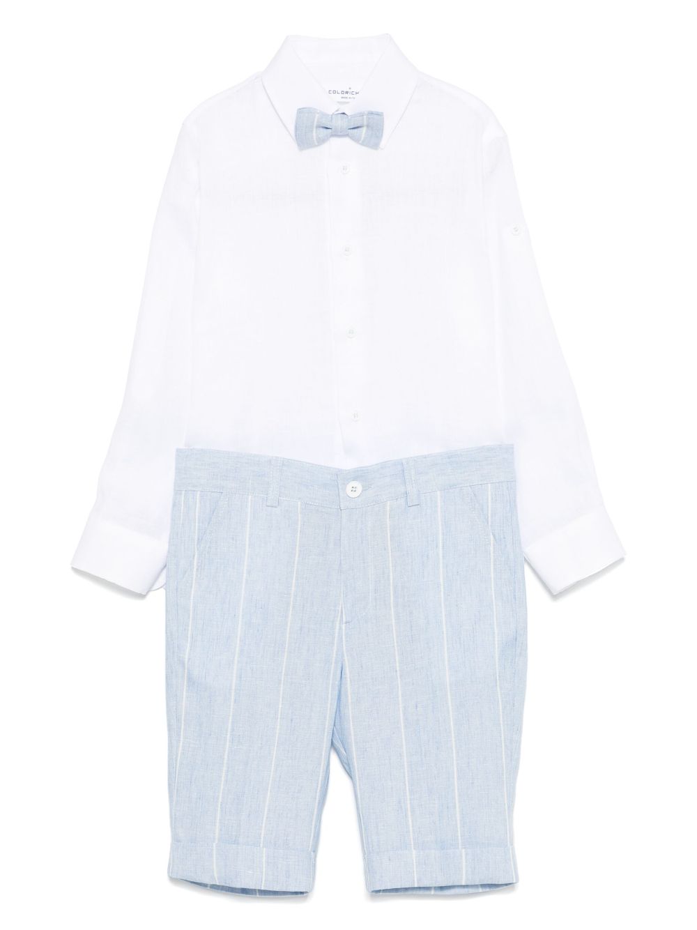 Striped shorts and shirt set - Blue