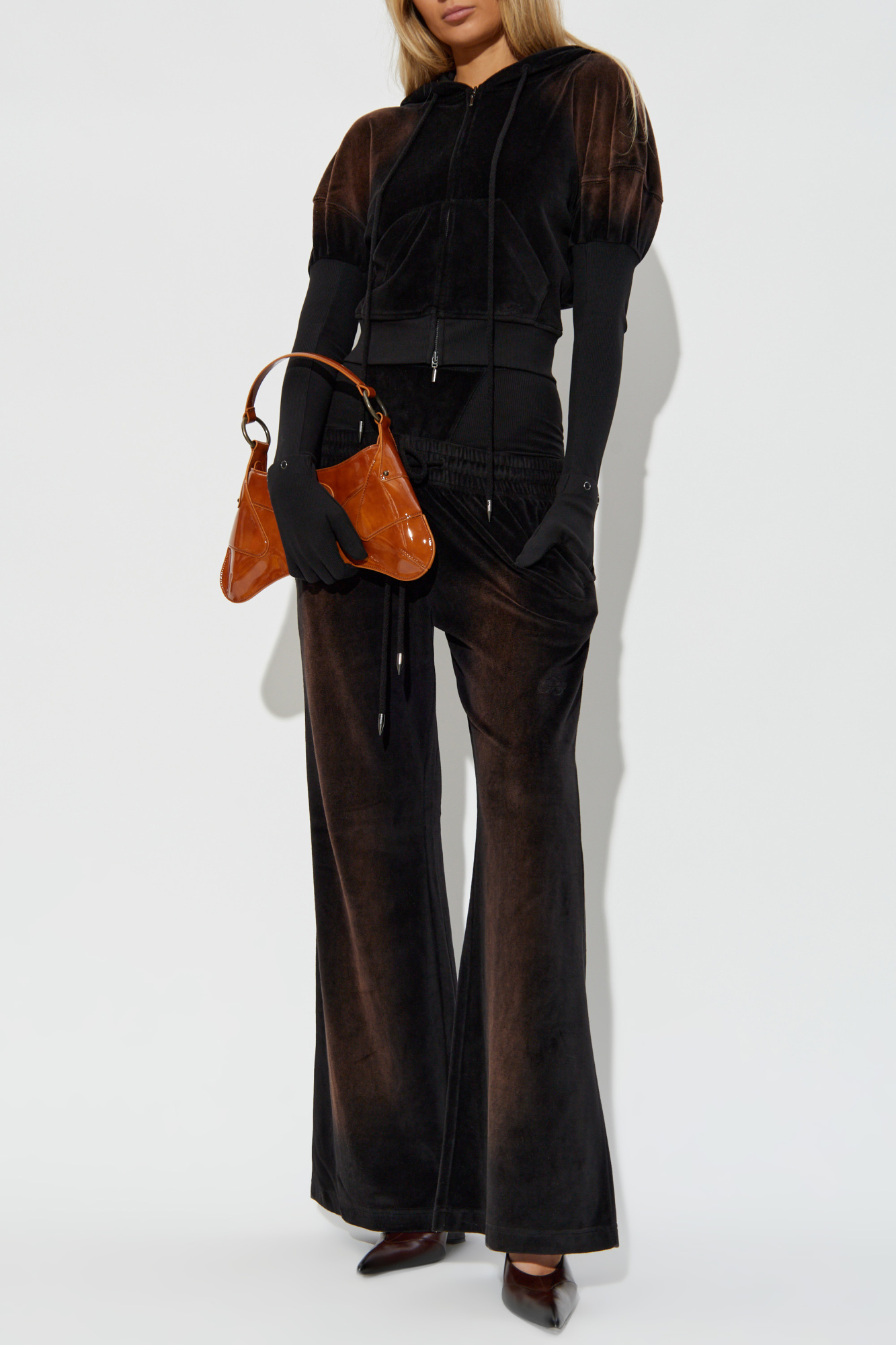 Velour Trousers ‘Paris’, Women's, Black