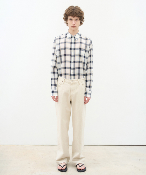 Dustied Regular Denim Jeans Ivory