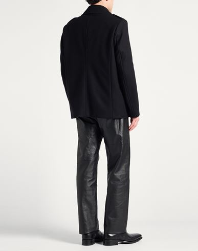 Man Coat Black Size 42 Virgin Wool, Polyamide