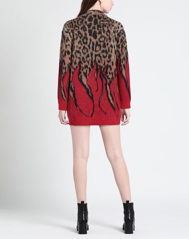 Woman Mini dress Red Size 8 Acrylic, Alpaca wool, Nylon