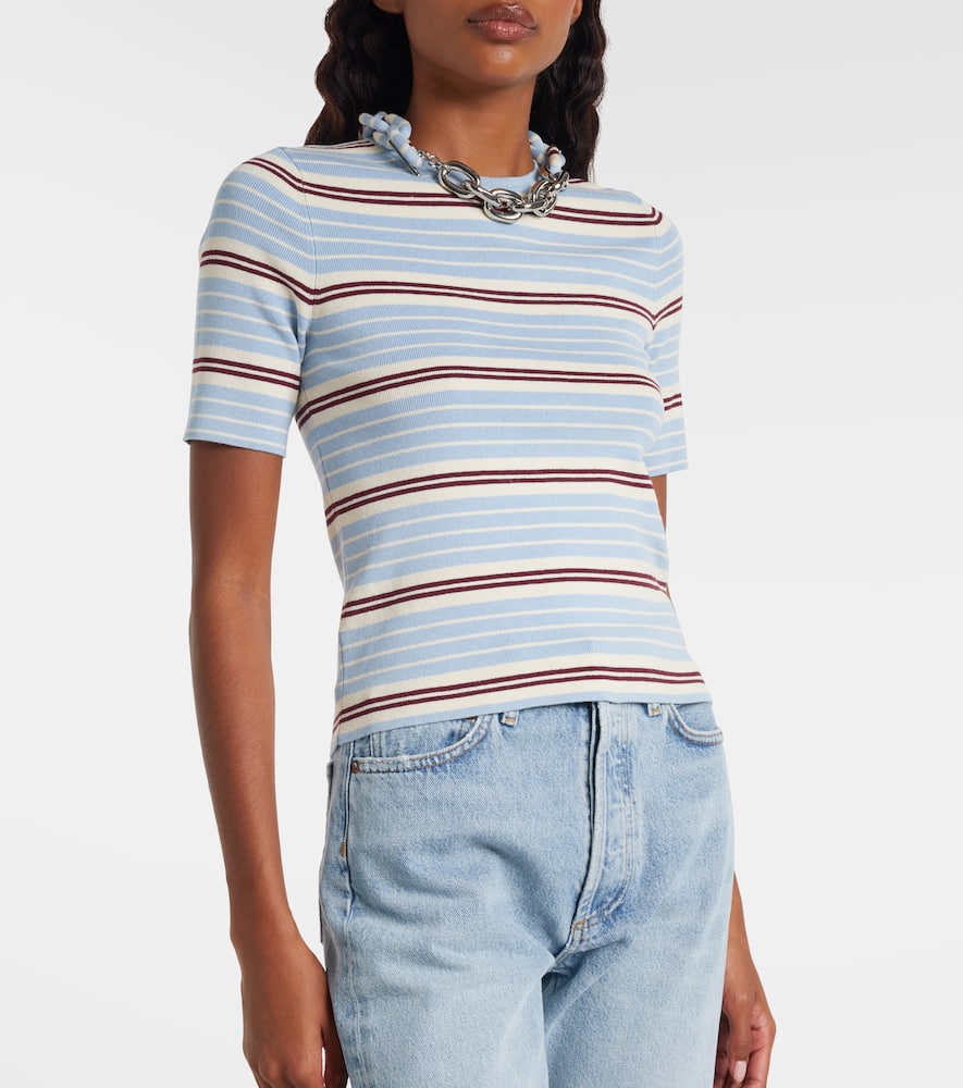 Chain-detail silk and cotton-blend top