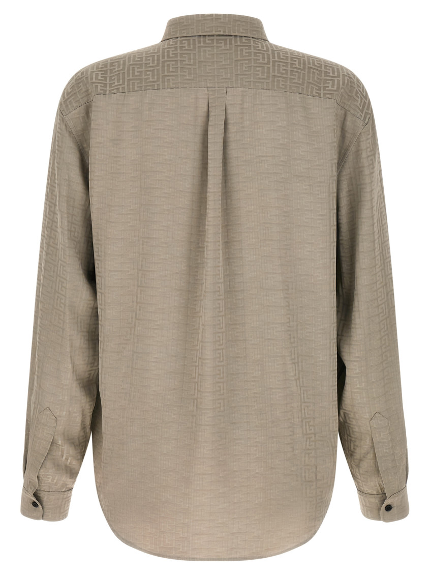 Jacquard Monogram Shirt Shirt And Blouse Gray