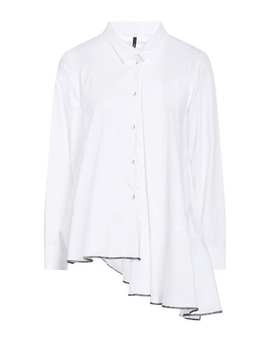 Woman Shirt White Size S Cotton, Elastane