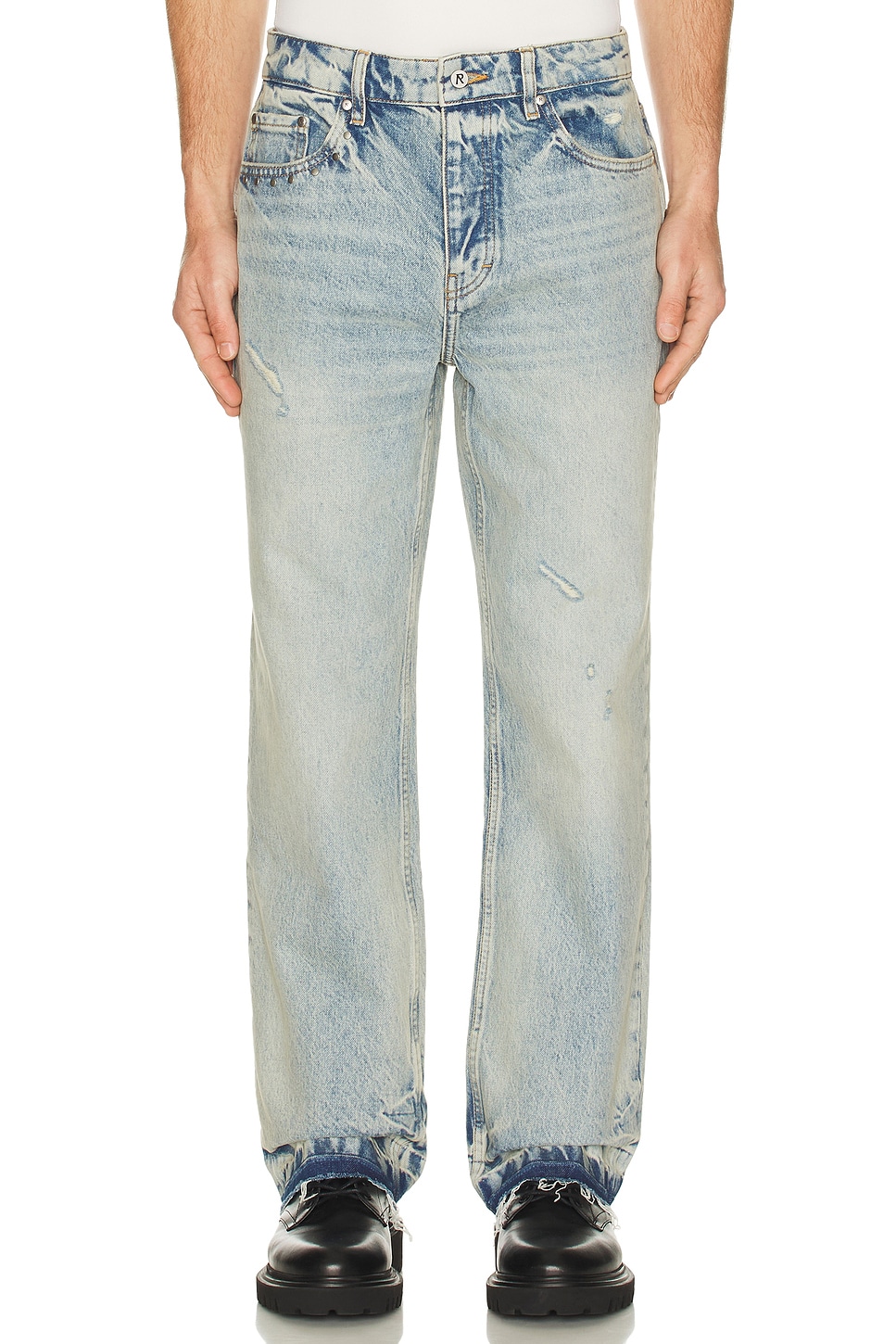 REPRESENT x Guns N' Roses Denim Jeans in Light Vintage Blue - Blue. 31 also , 32, 33