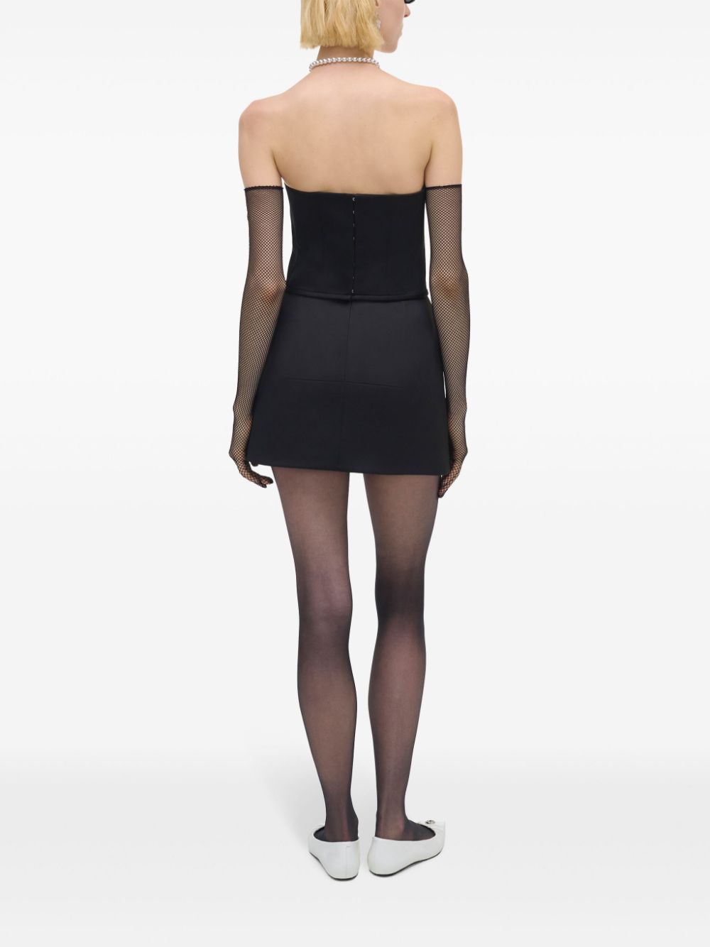 The Duchess Satin Rose corset - Black