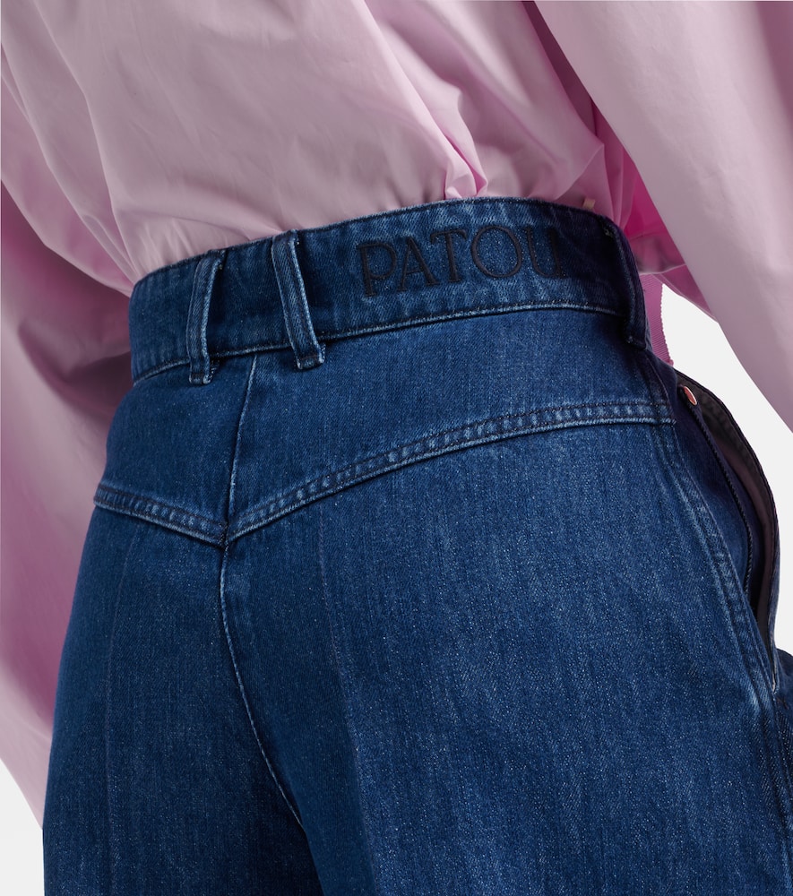 Mid-rise wide-leg jeans