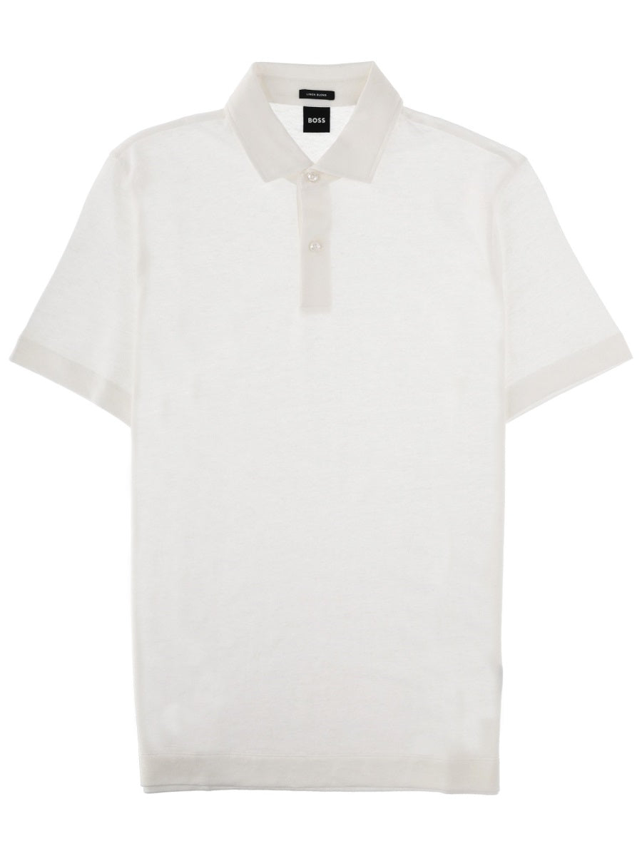 Classic Linen Blend Polo Shirt