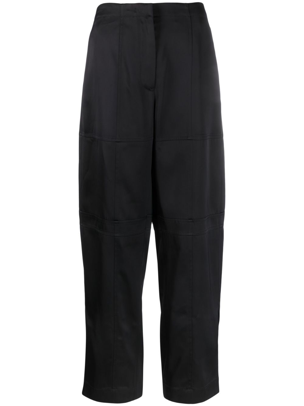 Low-rise straight-leg trousers - Black