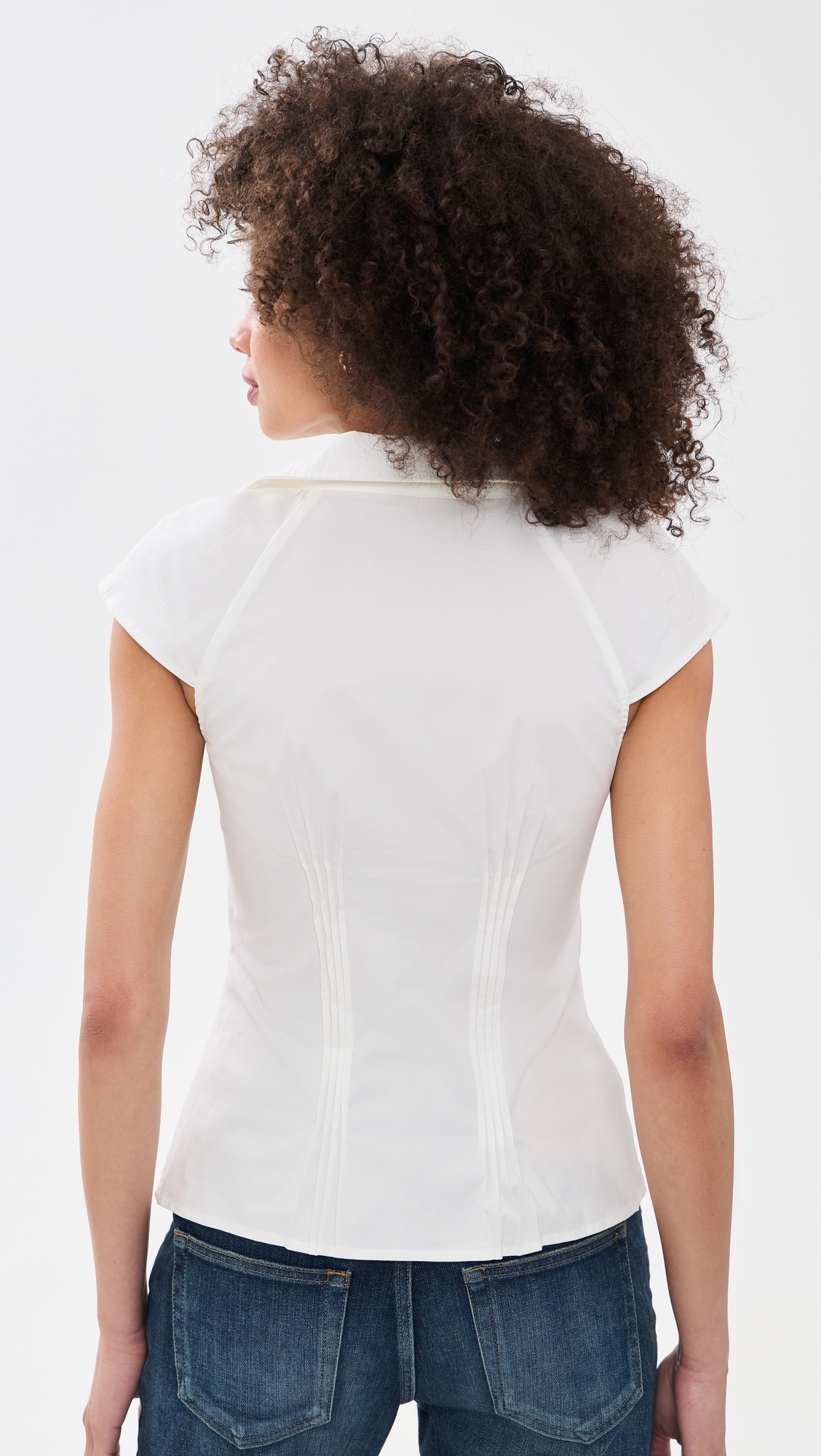 Missy Asymmetric Blouse Porcelain