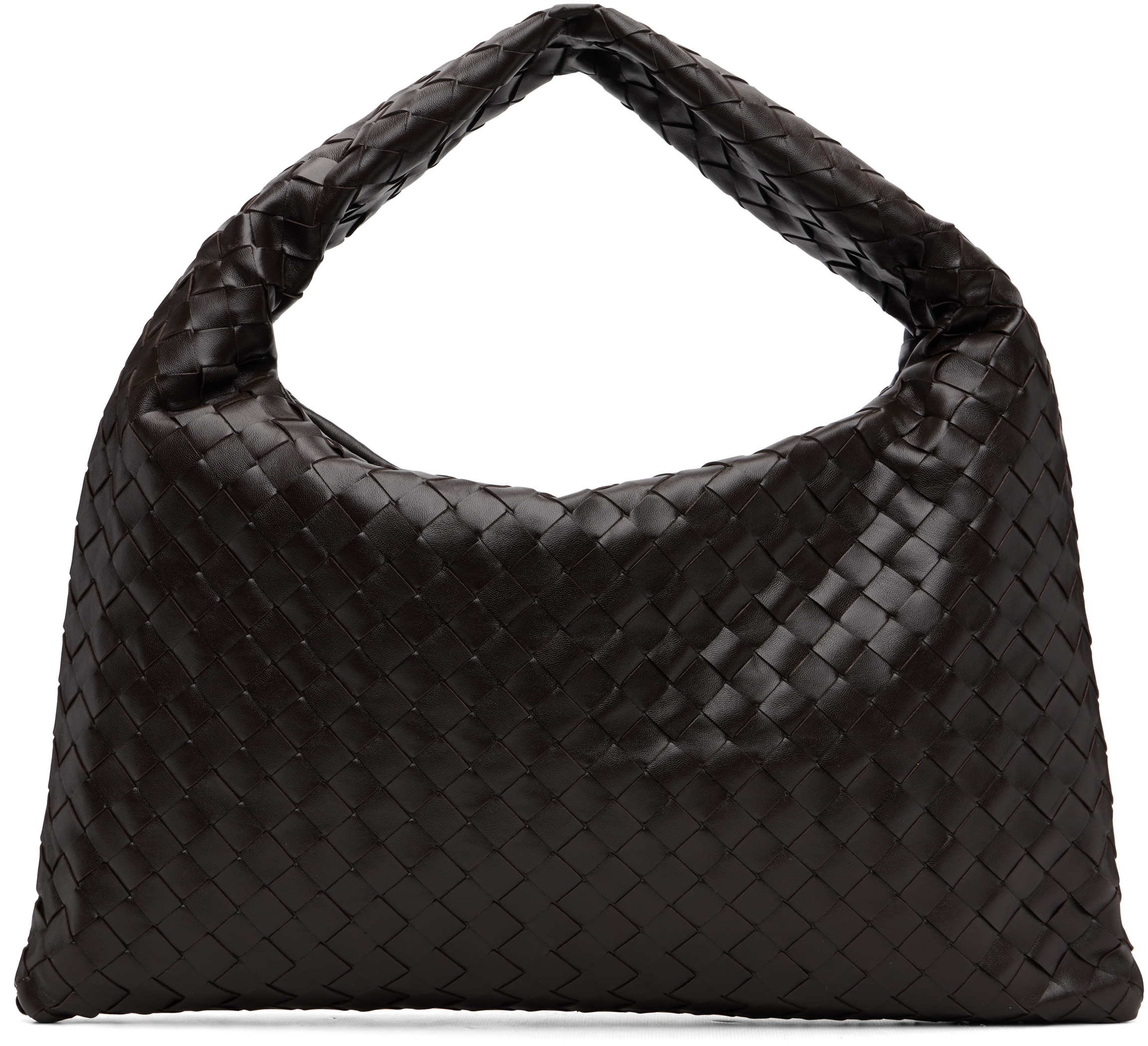 Brown New Small Hop Intrecciato Bag
