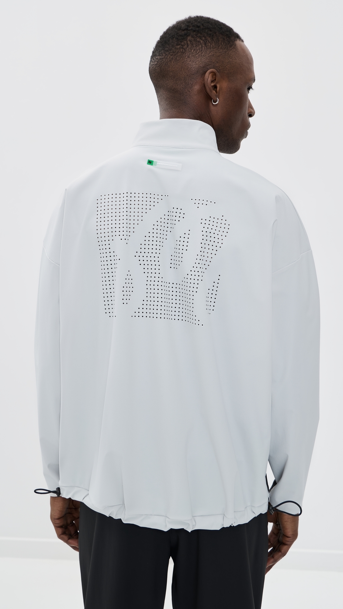 Performance Quarter Zip Shell Pullover SILVER / BLACK