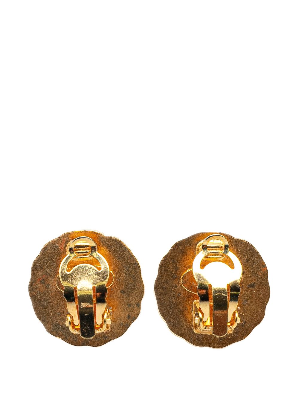 1993 Gold Plated CC Starburst Clip On Earrings costume earrings