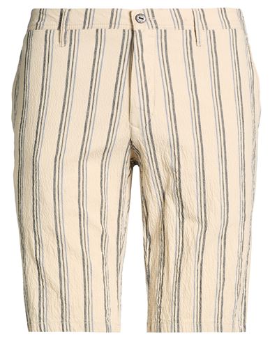 Man Shorts & Bermuda Shorts Beige Size 33 Cotton, Linen, Elastane