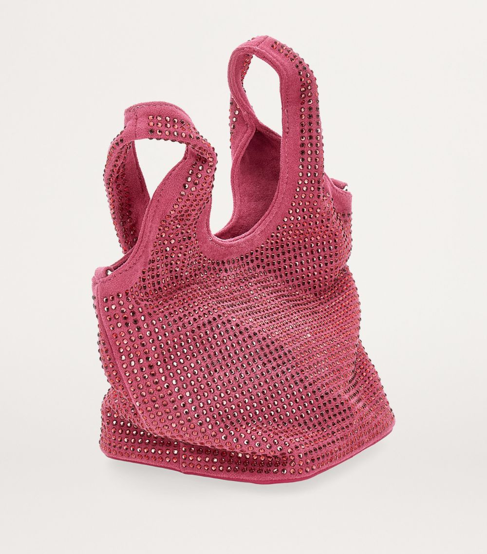 Crystal-Embellished Shoulder Bag