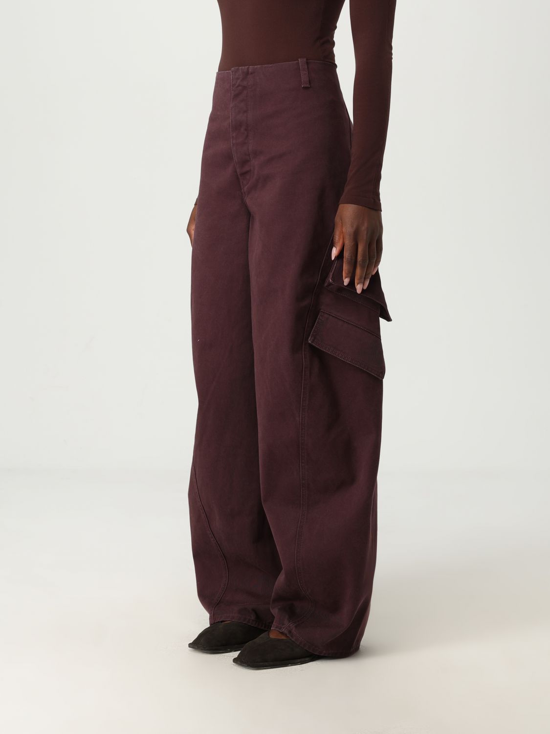 Pants ALAÏA Woman color Burgundy