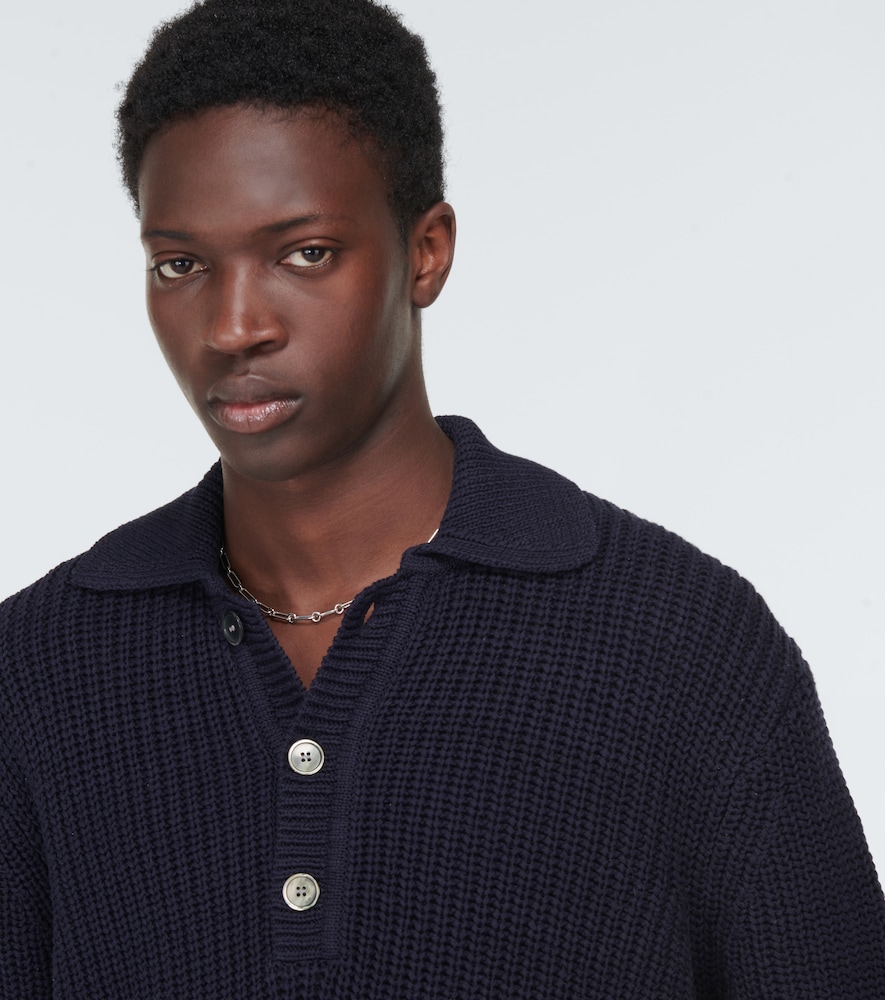 Big Piquet ribbed-knit cotton sweater