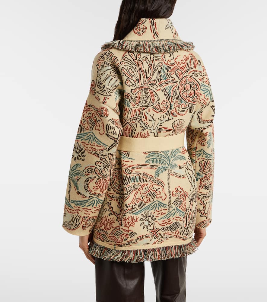 Sketched By The Sea wool cardigan