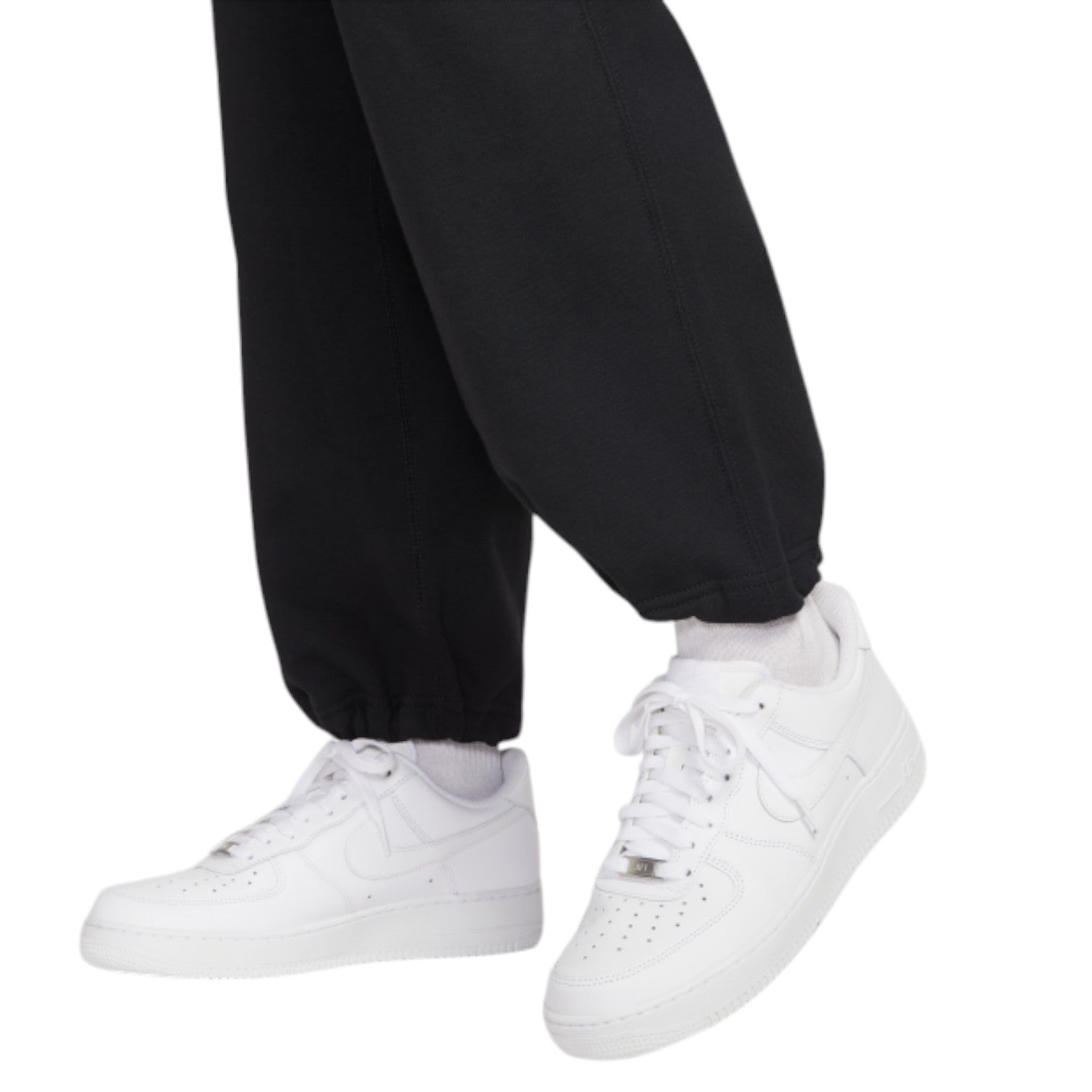 Solo Swoosh Fleece Straight-Leg Trousers 'Black'