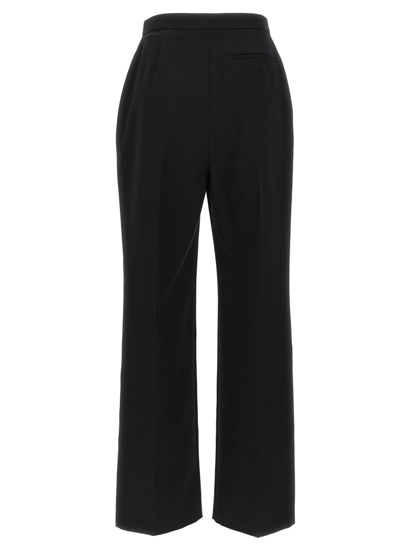 Satin Band Pants Black