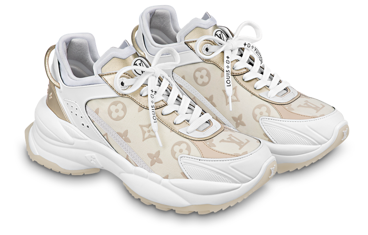 (WMNS) Run 55 Sneakers 'Beige Monogram White'
