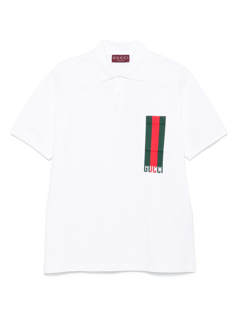 Web-detailed polo shirt - White