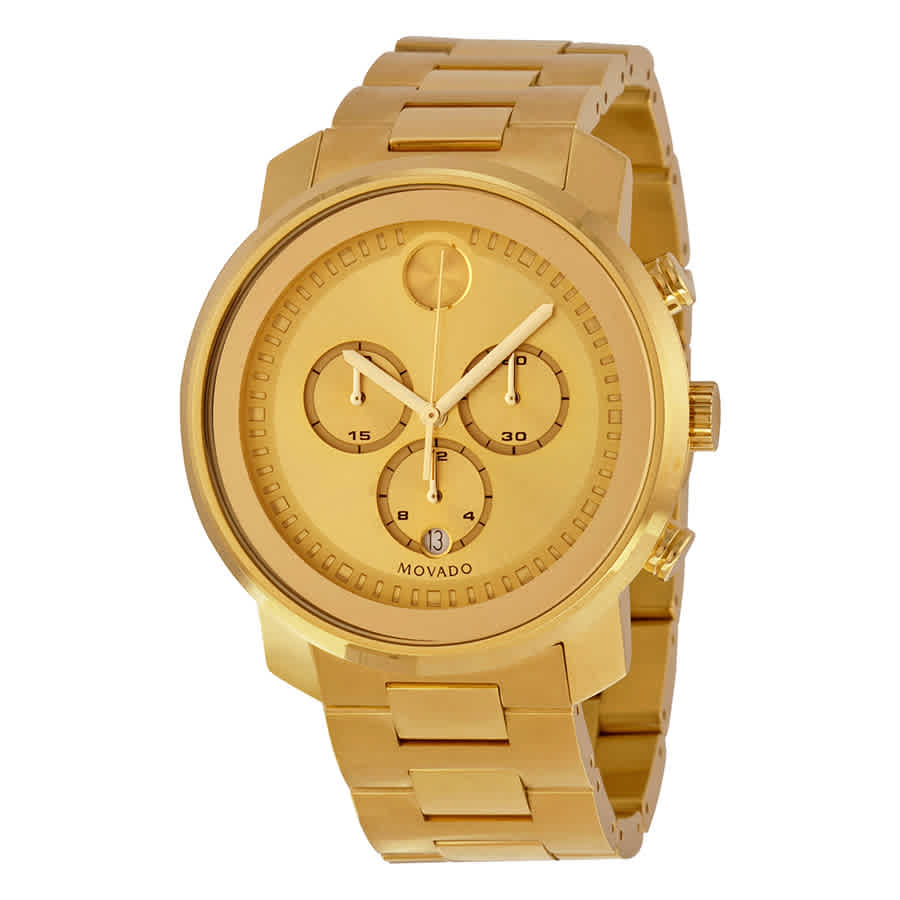 Bold Champagne Dial Yellow Gold Ion-plated Mens Watch 3600278