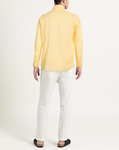 Man Shirt Yellow Size 17 ½ Cotton, Elastane