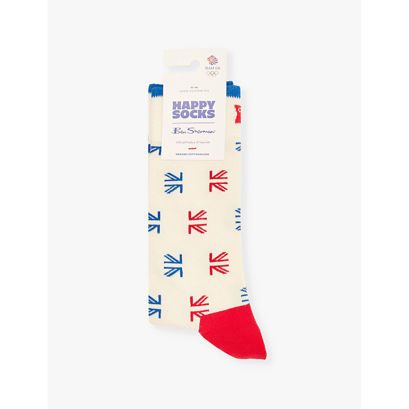 Mens White X Ben Sherman Team Gb Opening Ceremony Stretch-organic-cotton Blend