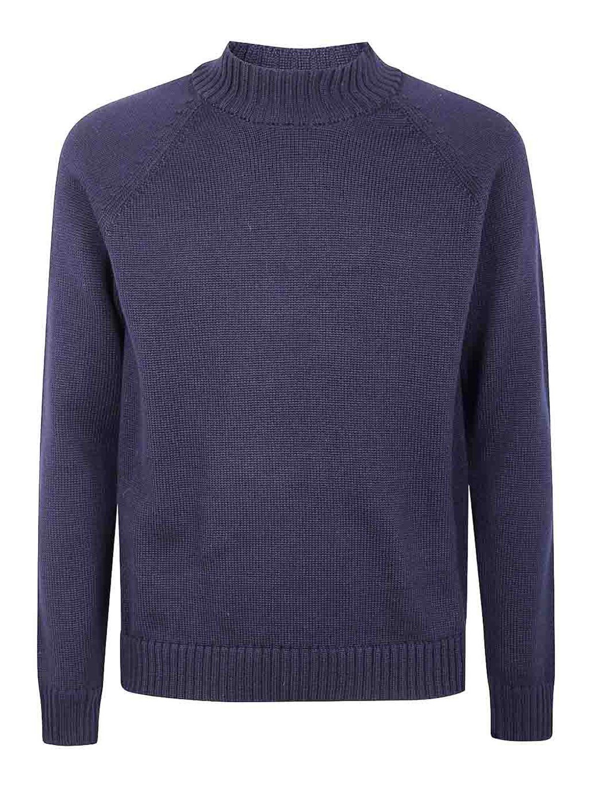 Crew-neck sweater with raglan sleeves
