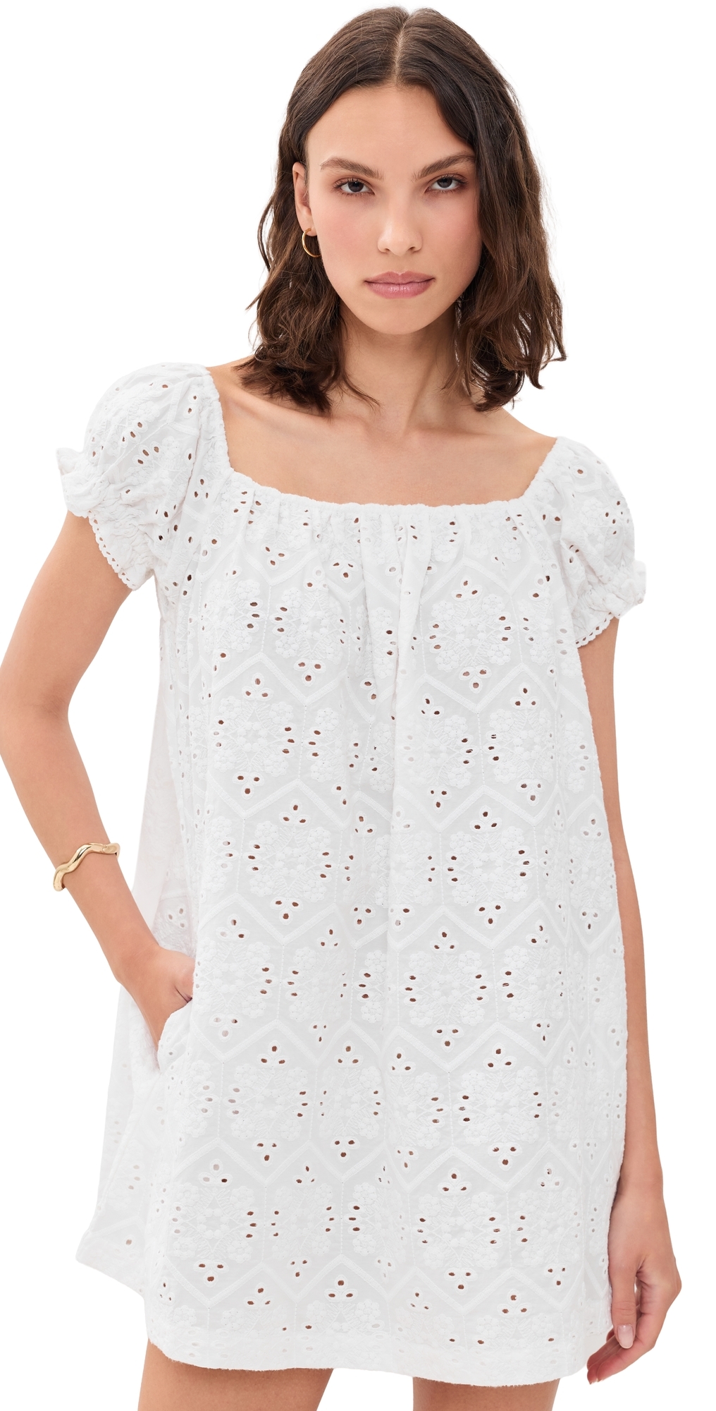 The Ophelia Dress White Diamond Eyelet