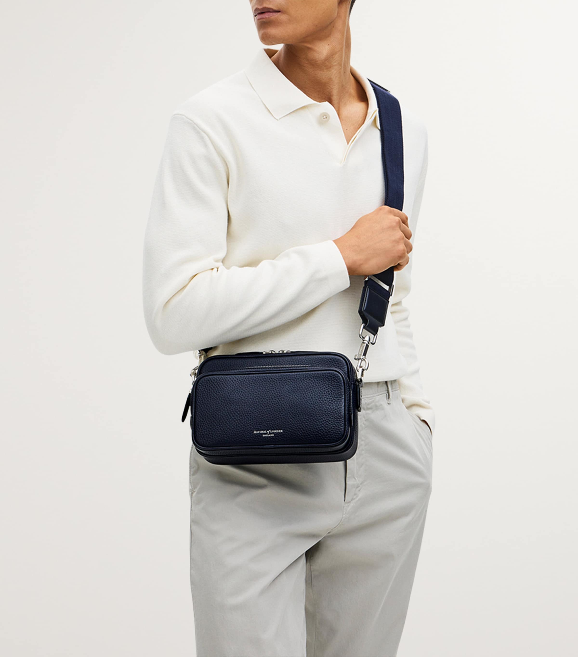 Leather Reporter East West Messenger Bag