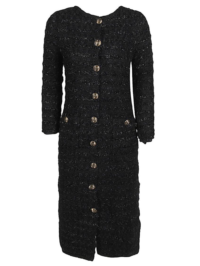Black Short Buttoned Dress