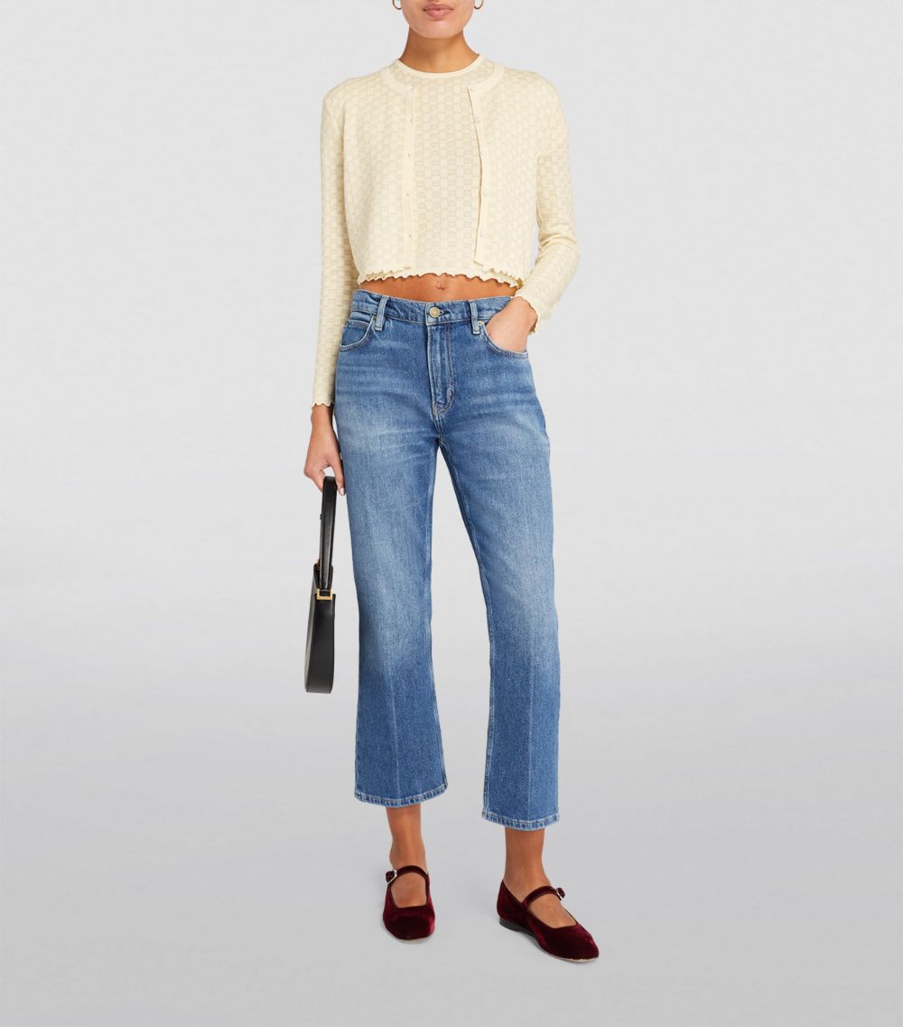 Cotton-Silk Cropped T-Shirt