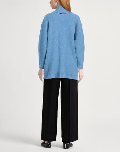 Elisabetta Franchi Woman Cardigan Azure Size 8 Cotton, Polyamide, Elastane