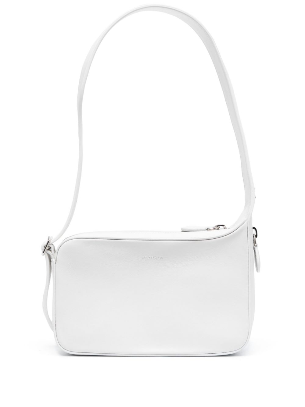 Camera leather shoulder bag - White