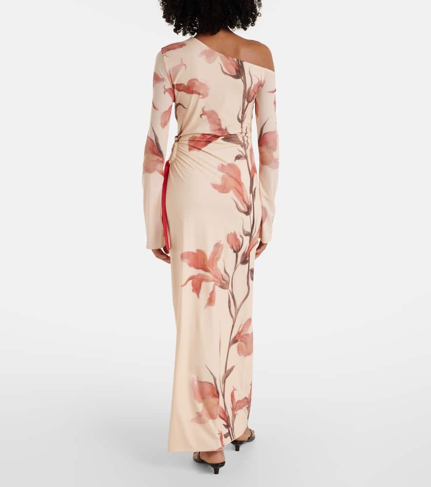 Floral one-shoulder maxi dress