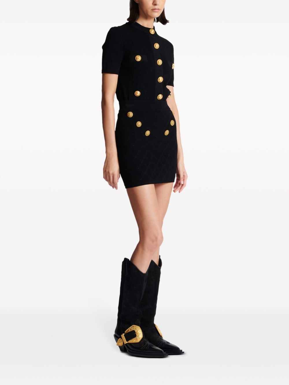 6 Btn Mini Skirt