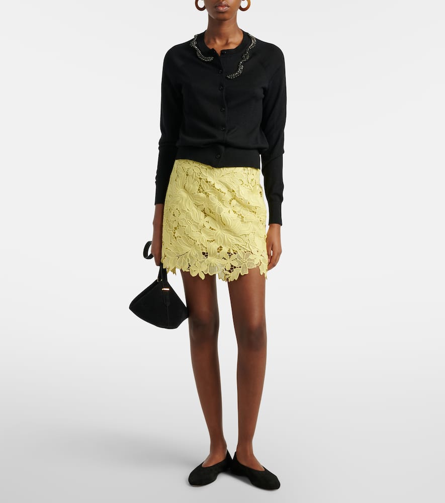 Bora floral lace miniskirt
