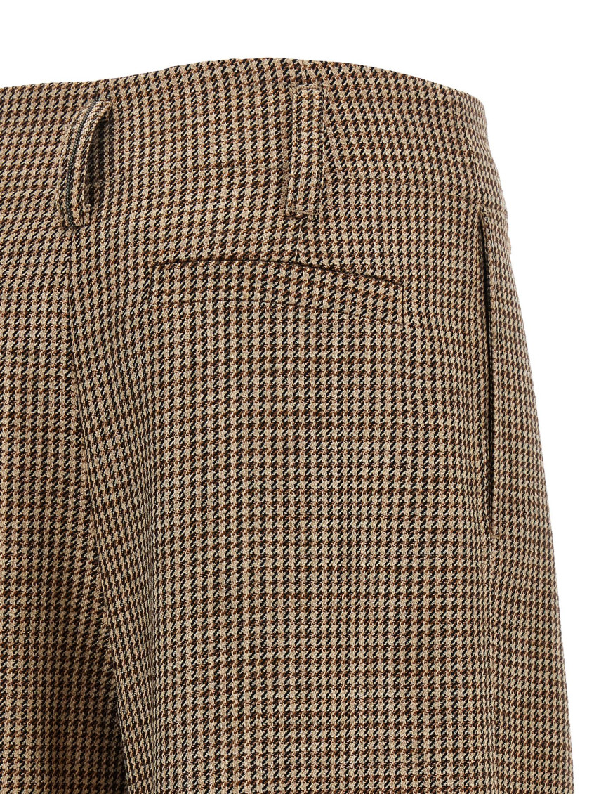 Brunello Cucinelli - prince of wales lamé flared trouser