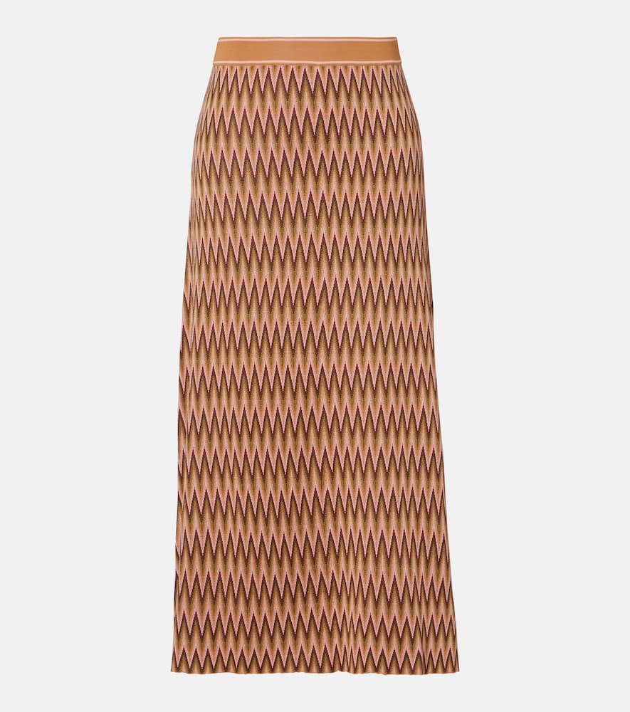 Brandy jacquard midi skirt