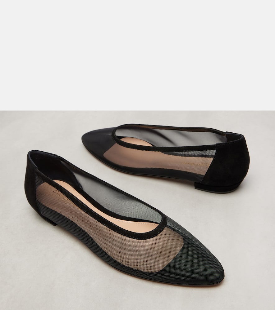Gianvito Rossi Sheer organza ballet flats